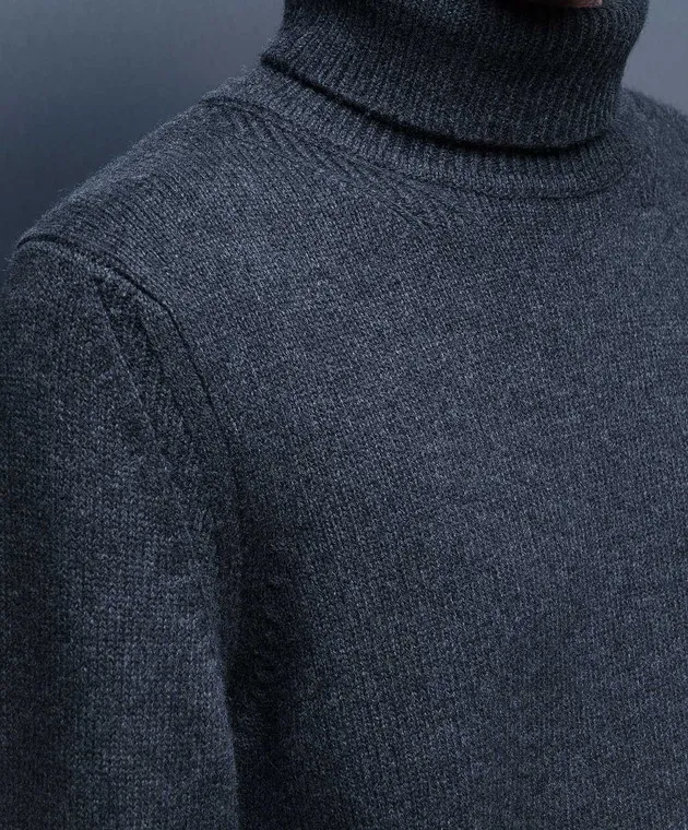 Helmut Lang Gray wool and cashmere sweater