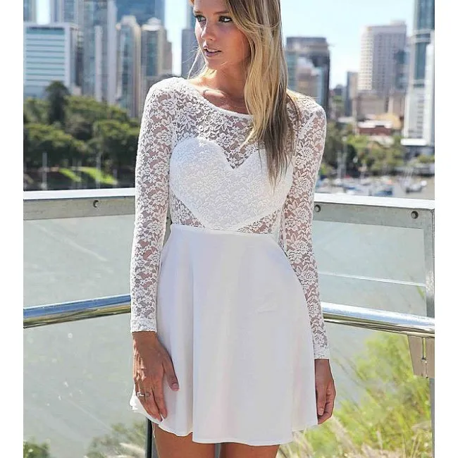 Hotsale Backless Lace Flounced Dress