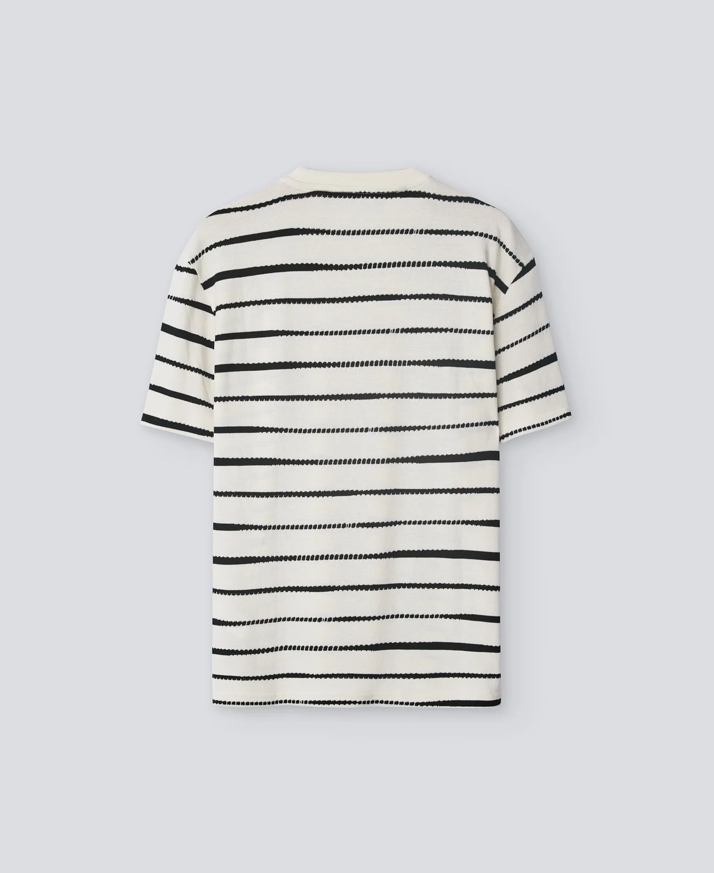 Irregular stripes cotton T-shirt man