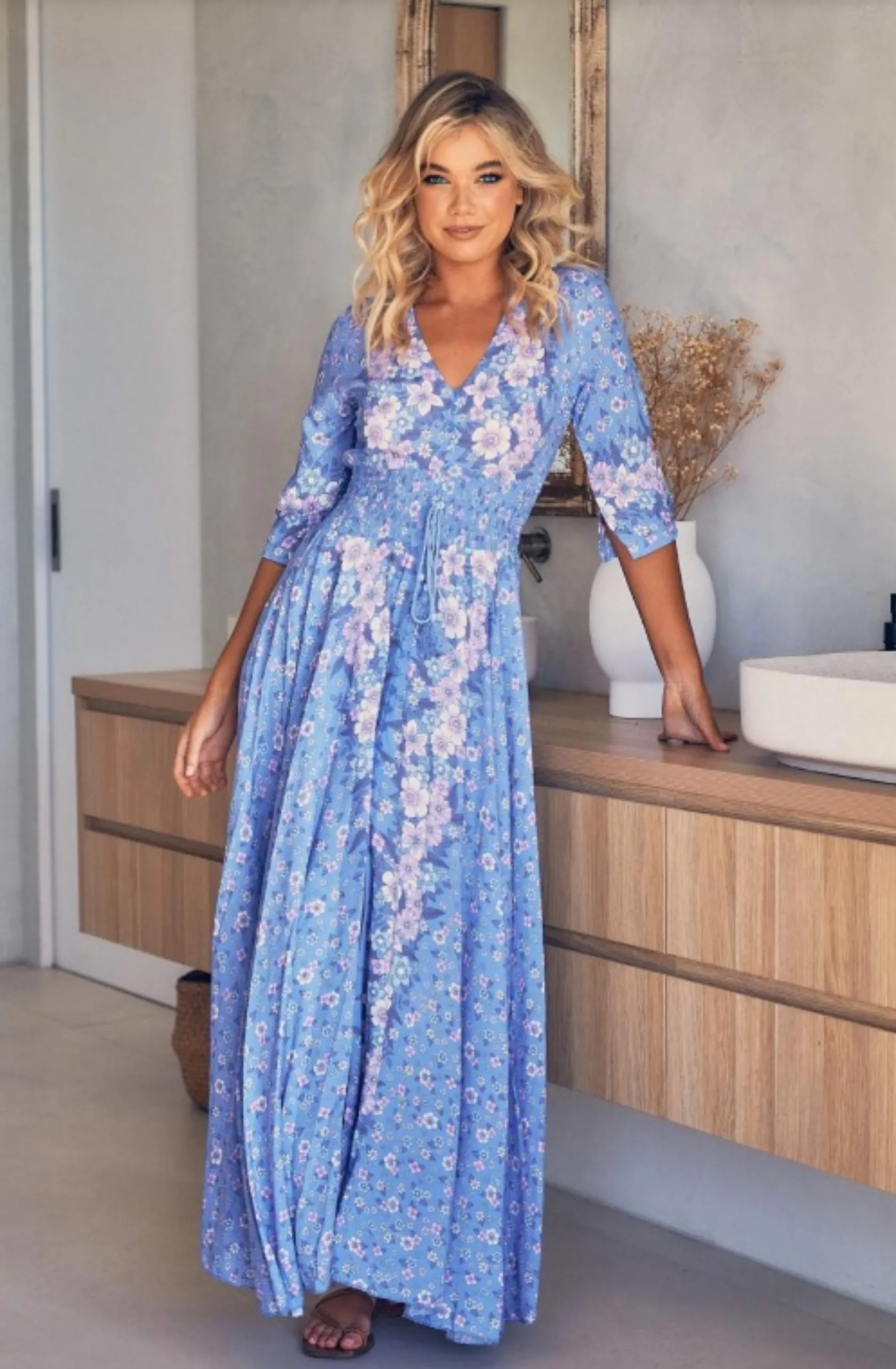 JAASE SERENITY PRINT INDIANA MAXI DRESS