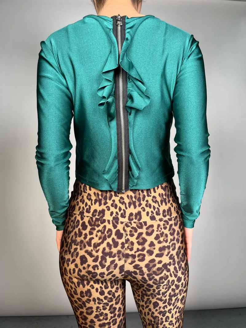 JAZMIN CHEBAR Top Verde Elasticado