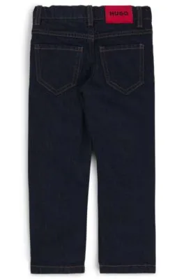 Jeans regular fit para niños en denim azul