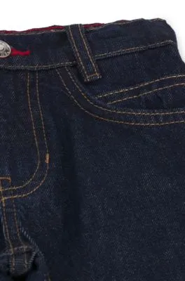 Jeans regular fit para niños en denim azul