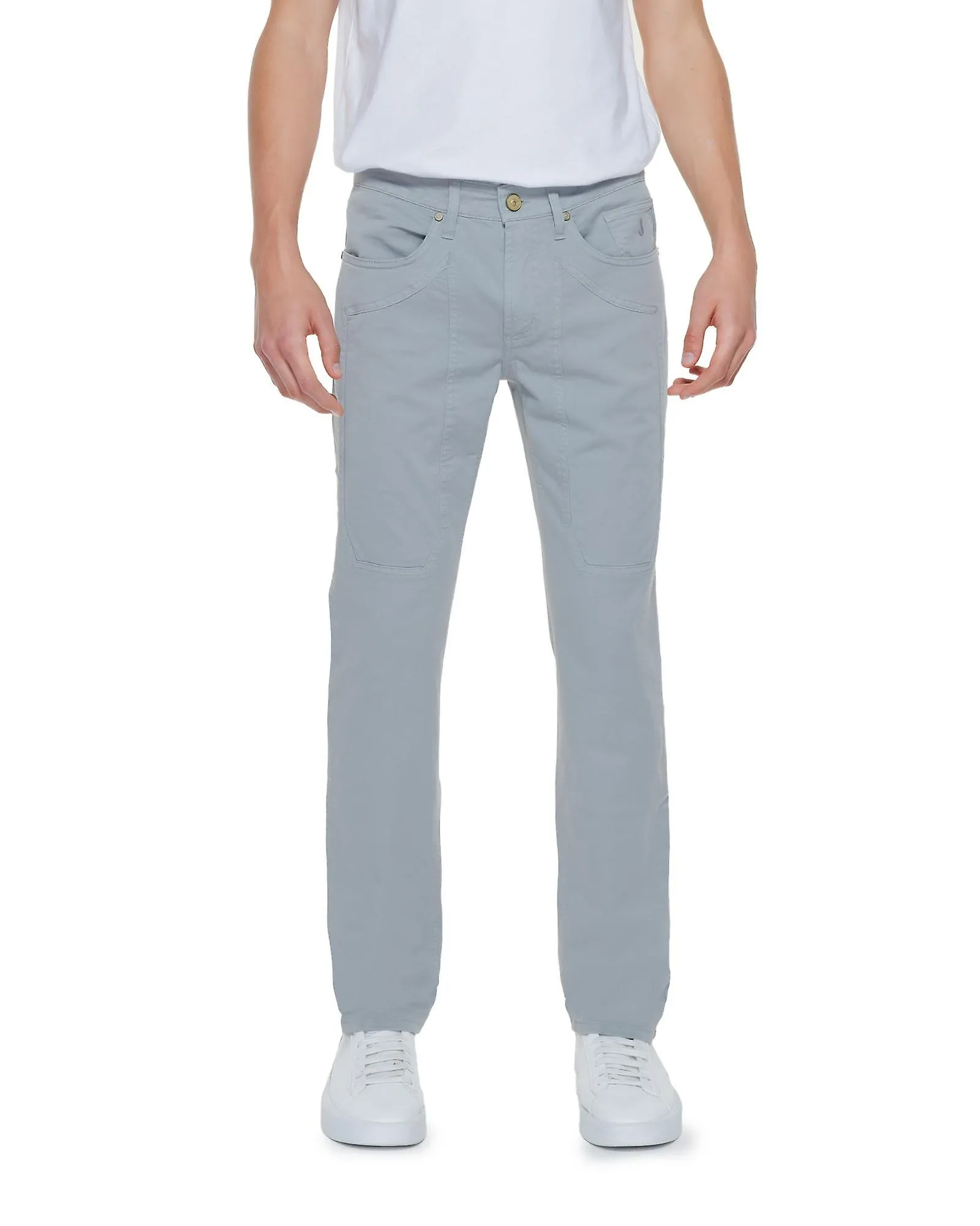 Jeckerson Cotton Blend Zip and Button Trousers