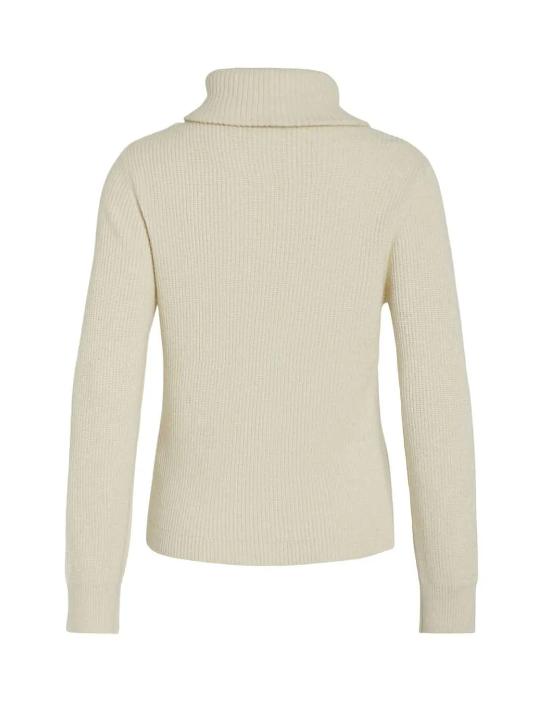 Jersey Vila Ril cremallera beige cremallera para mujer