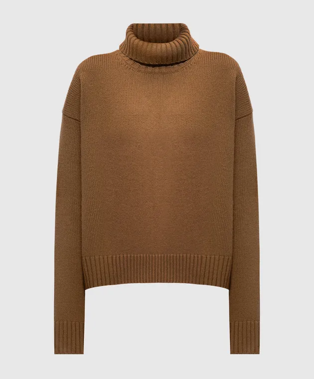 Jil Sander Brown sweater with cashmere