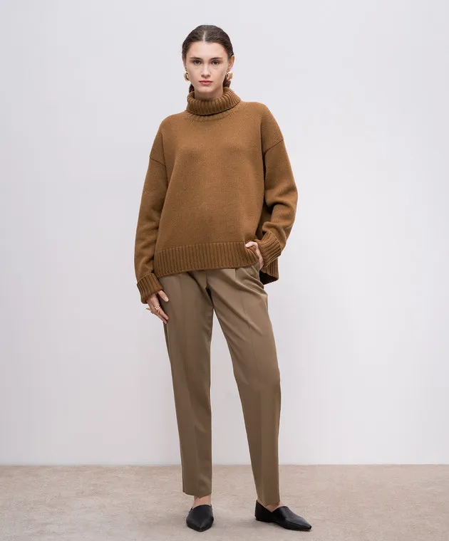 Jil Sander Brown sweater with cashmere