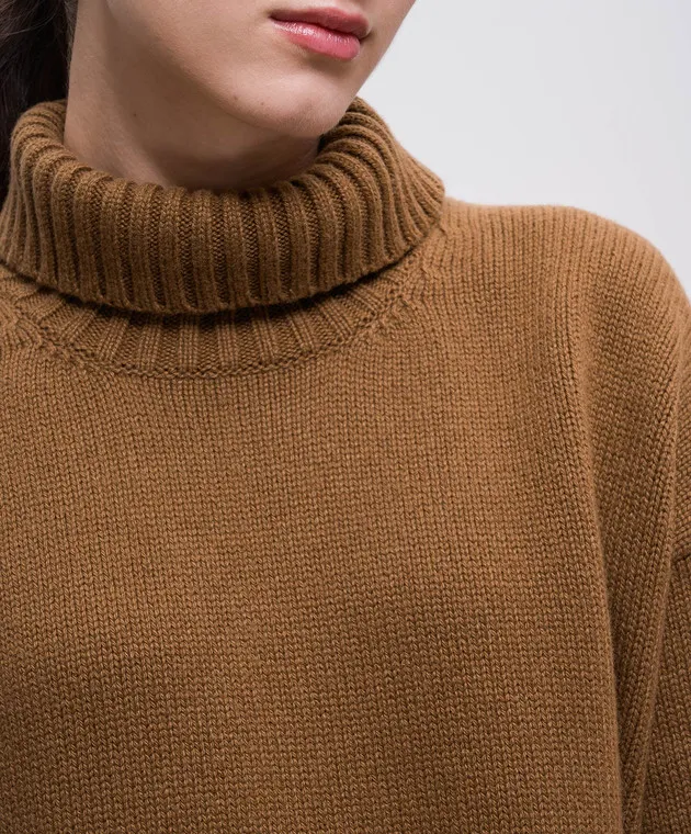 Jil Sander Brown sweater with cashmere