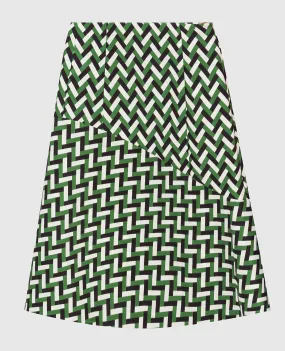 Jil Sander Geometric pattern midi skirt