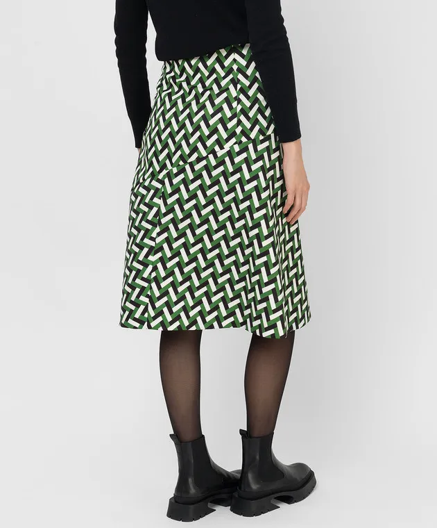 Jil Sander Geometric pattern midi skirt