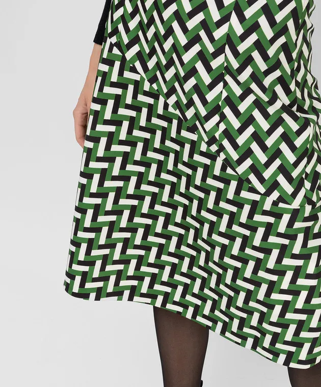 Jil Sander Geometric pattern midi skirt