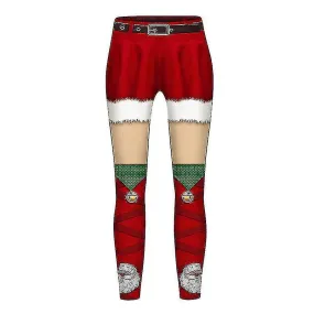 Kids Child Christmas Novelty Leggings Xmas Pants Printed Trousers