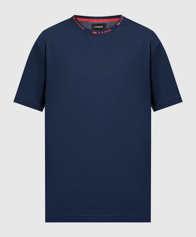 Kiton Blue t-shirt with logo