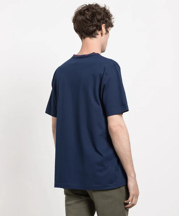 Kiton Blue t-shirt with logo