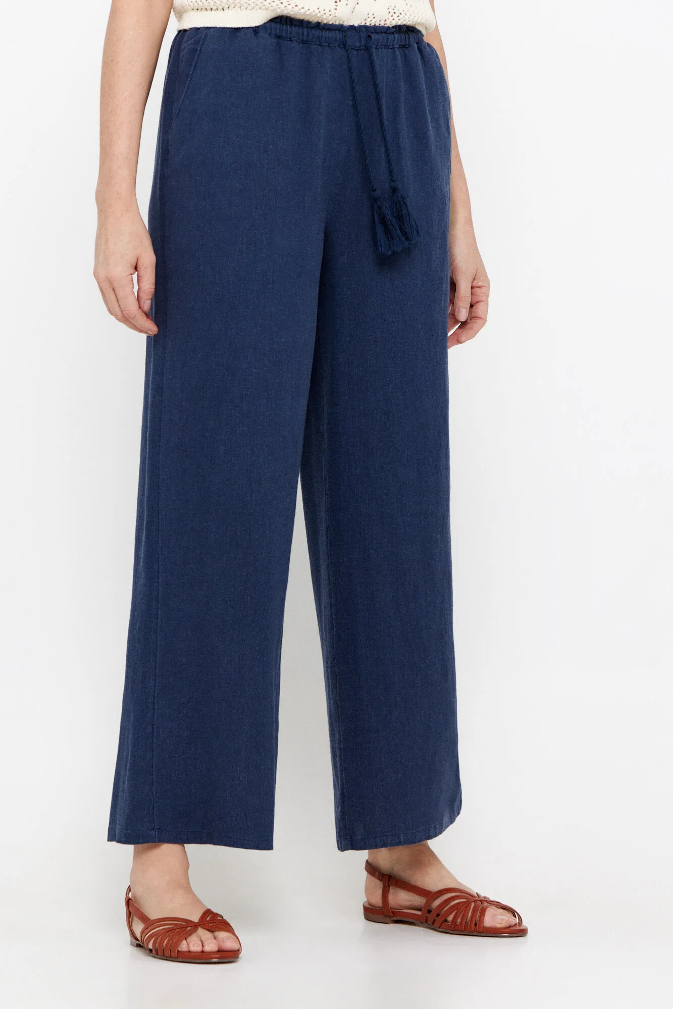 Linen pyjama trousers