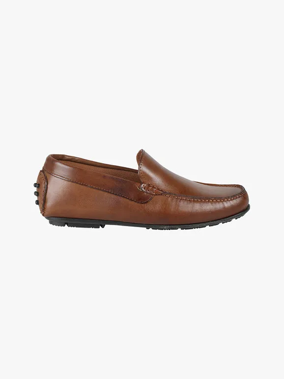 Made In Italy Mocasines de piel para hombre.