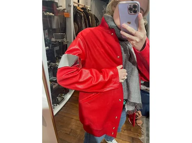 MAISON MARTIN MARGIELA Chaquetas T.ÉL 40 Lana Roja 