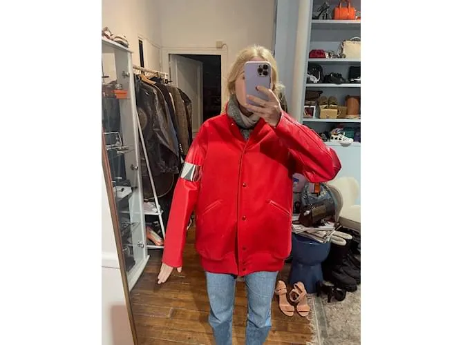 MAISON MARTIN MARGIELA Chaquetas T.ÉL 40 Lana Roja 