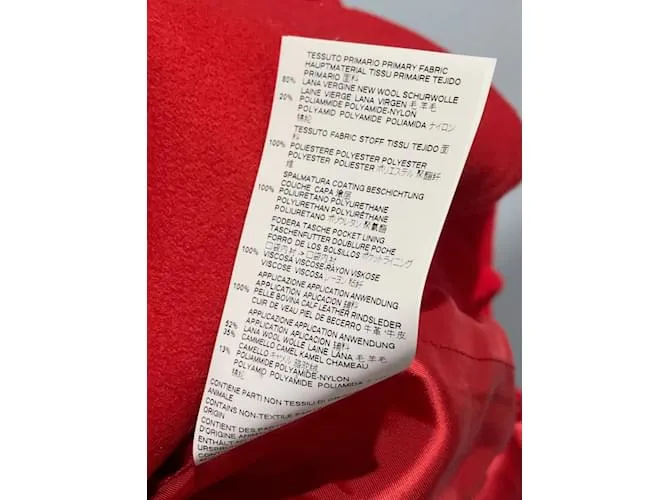 MAISON MARTIN MARGIELA Chaquetas T.ÉL 40 Lana Roja 