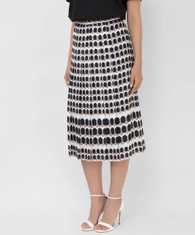 Marina Rinaldi Geometric print skirt