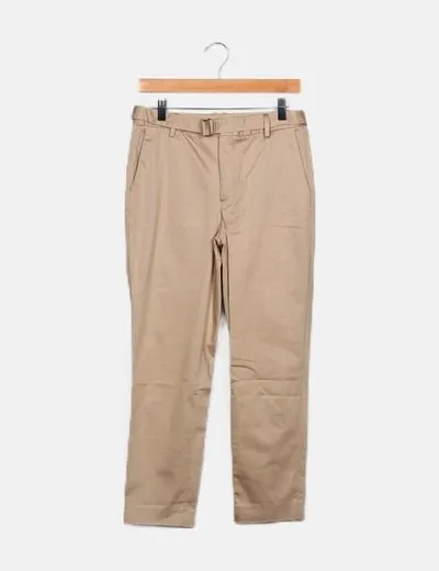 Massimo Dutti Pantalón chino beige