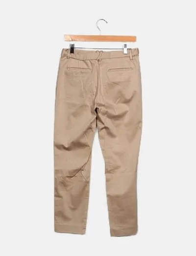 Massimo Dutti Pantalón chino beige