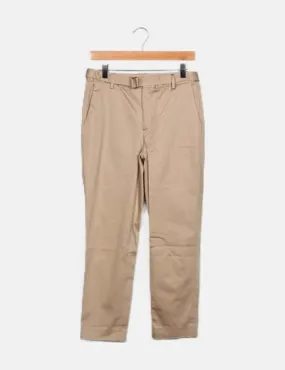 Massimo Dutti Pantalón chino beige