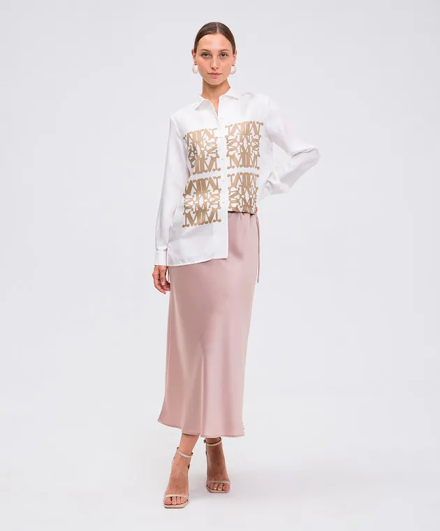 Max Mara EDITORE beige midi skirt