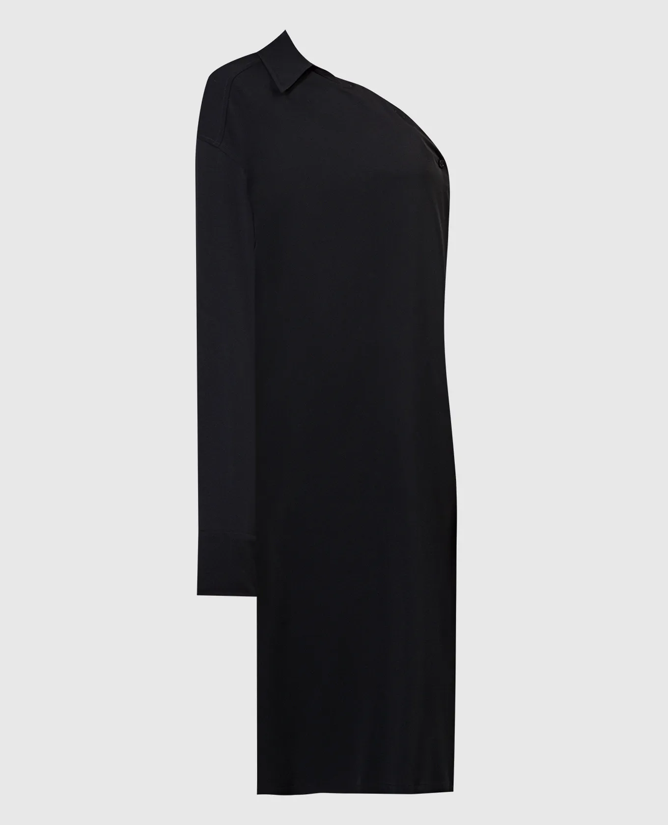 Max Mara Sportmax Black asymmetrical ZURCA silk dress