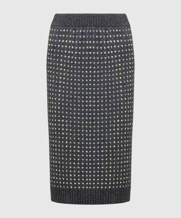 Max Mara Sportmax Gray skirt Dentice with crystals