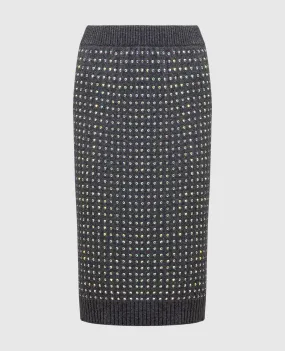 Max Mara Sportmax Gray skirt Dentice with crystals