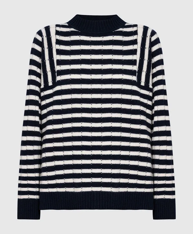 Max Mara Weekend Bird blue striped wool sweater