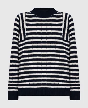 Max Mara Weekend Bird blue striped wool sweater