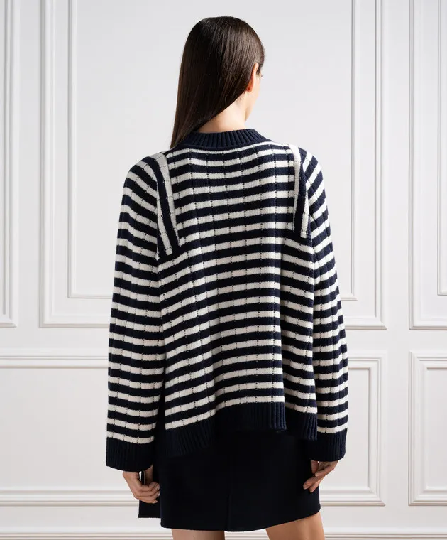 Max Mara Weekend Bird blue striped wool sweater