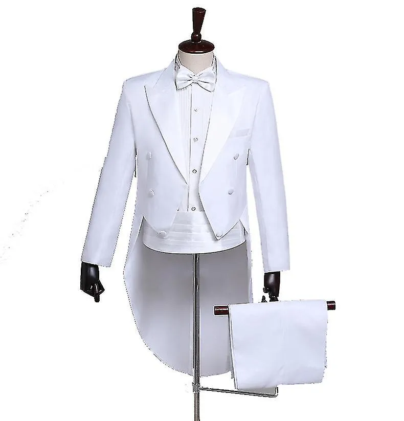 Men Tailcoat Tuxedo Suit Trousers Set, Men"s Tuxedo Trousers Suit With Bow Tie