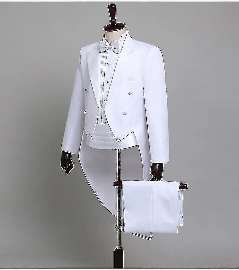 Men Tailcoat Tuxedo Suit Trousers Set, Men"s Tuxedo Trousers Suit With Bow Tie