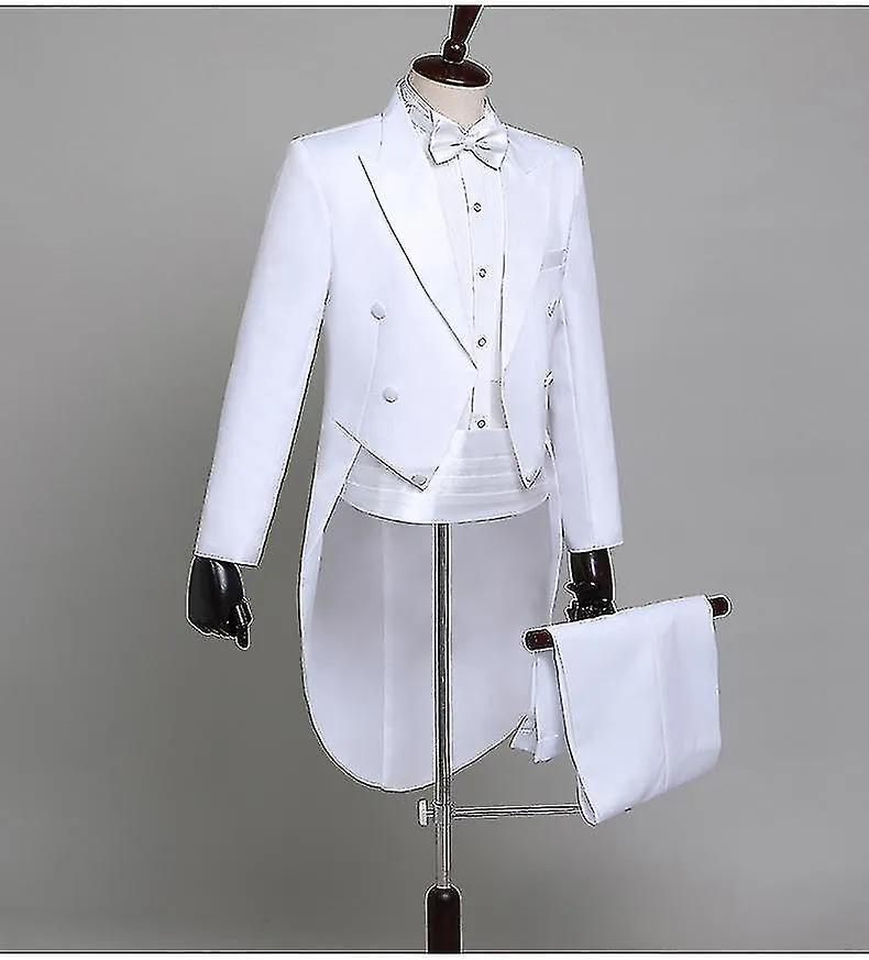 Men Tailcoat Tuxedo Suit Trousers Set, Men"s Tuxedo Trousers Suit With Bow Tie