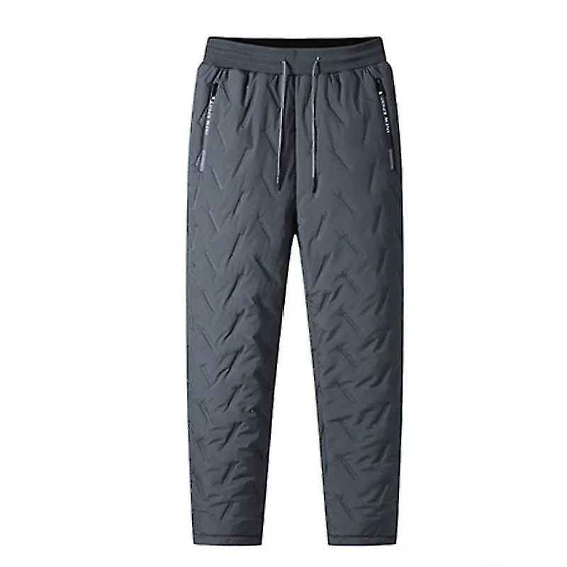 Men's Warm Sweatpants Thicken Fleece Straight Trousers