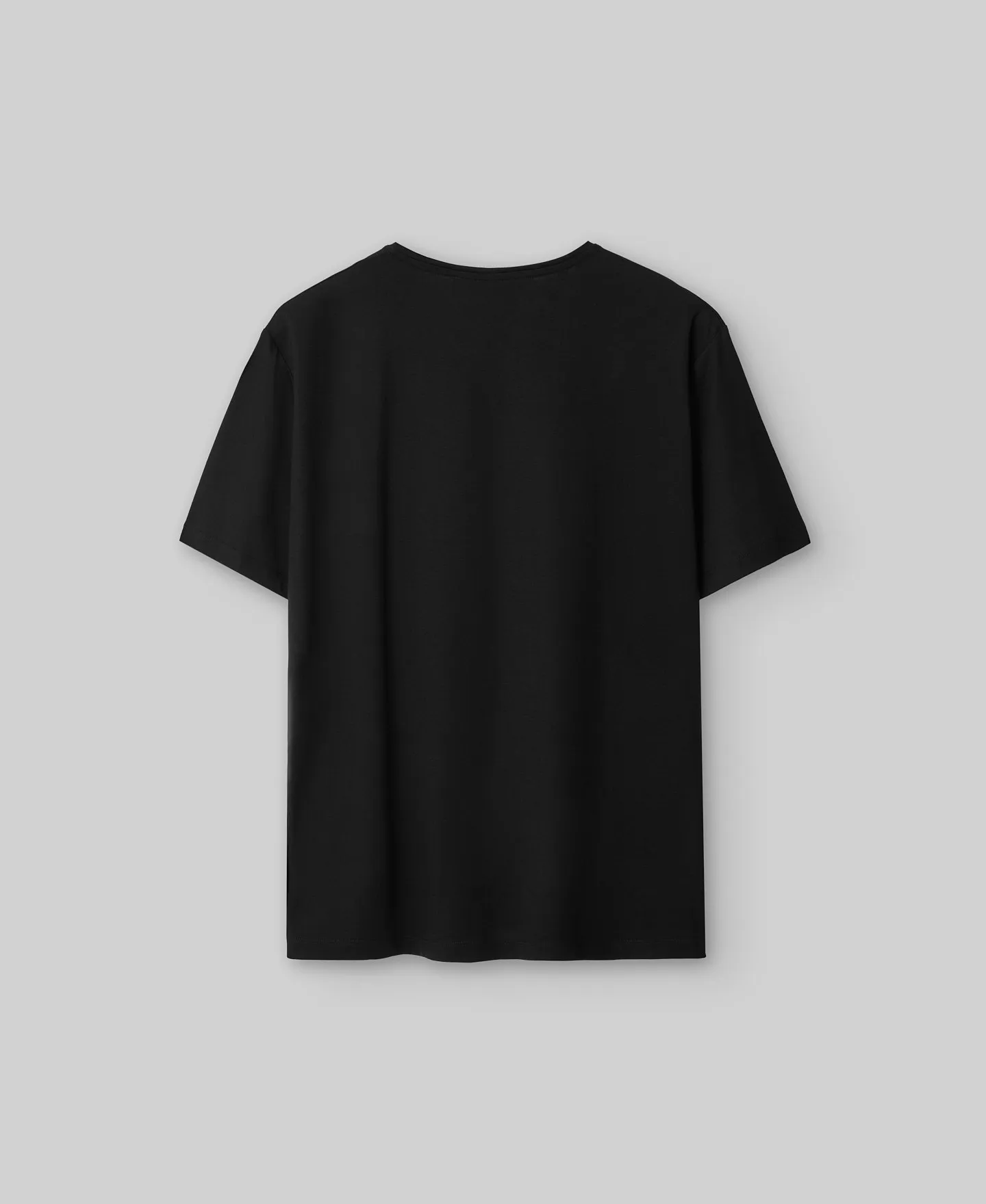 Men's black crew neckline T-shirt