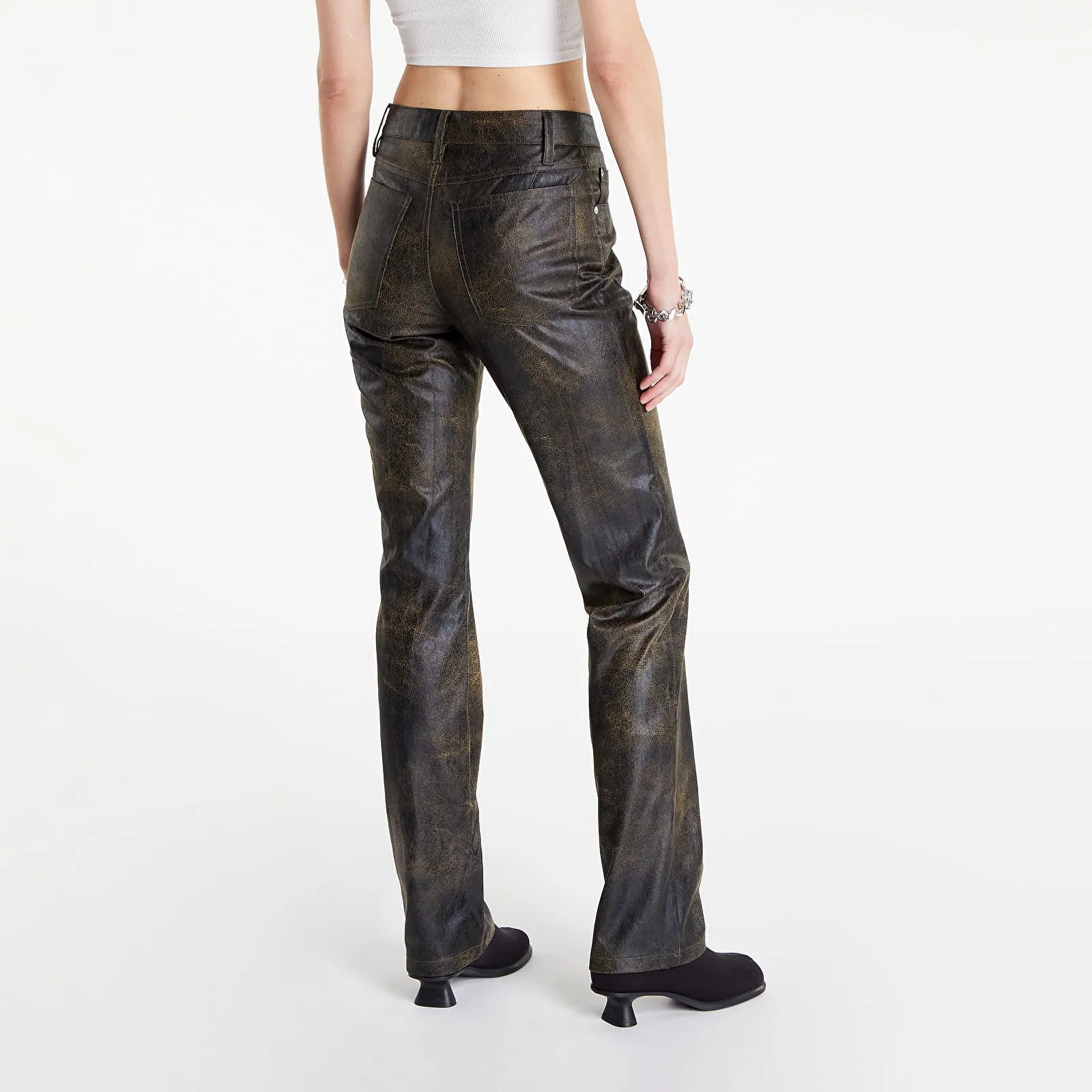 MISBHV Cracked Vegan Leather Trousers