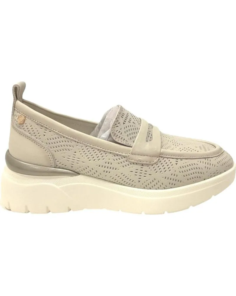 Mocasines de Mujer CARMELA MOCASINES PIEL BEIGE 01 PIEL HIELO