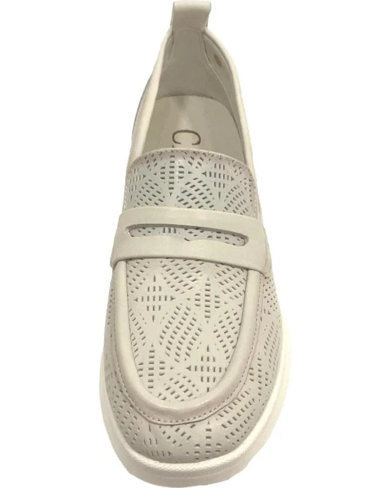 Mocasines de Mujer CARMELA MOCASINES PIEL BEIGE 01 PIEL HIELO