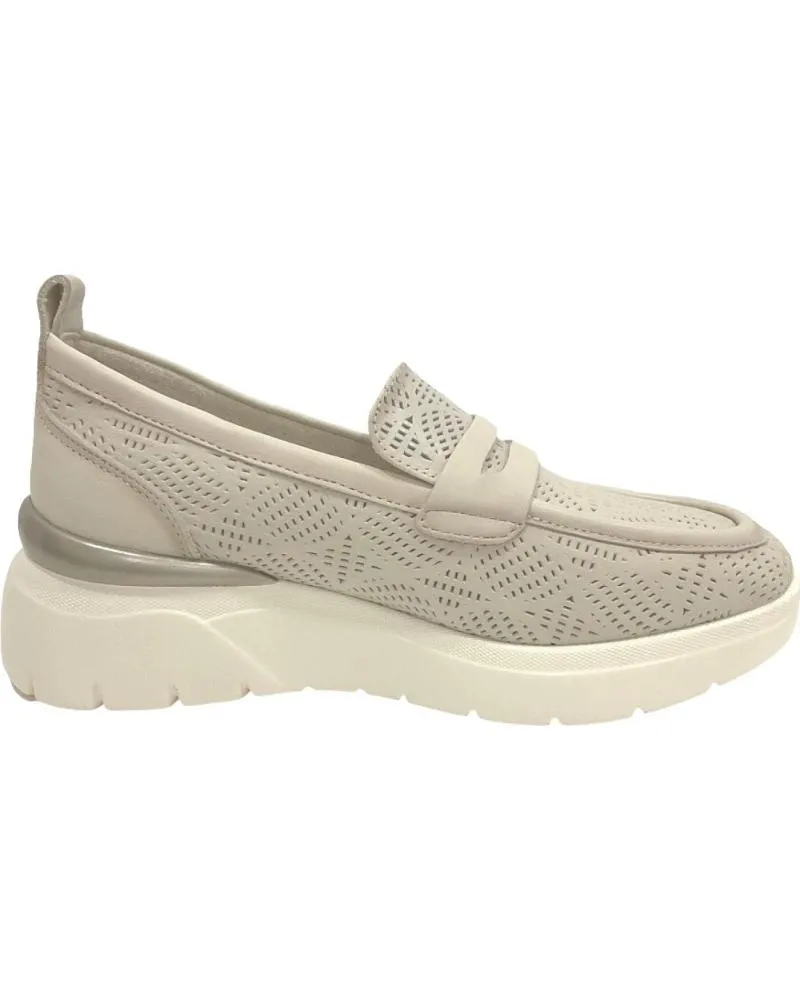 Mocasines de Mujer CARMELA MOCASINES PIEL BEIGE 01 PIEL HIELO