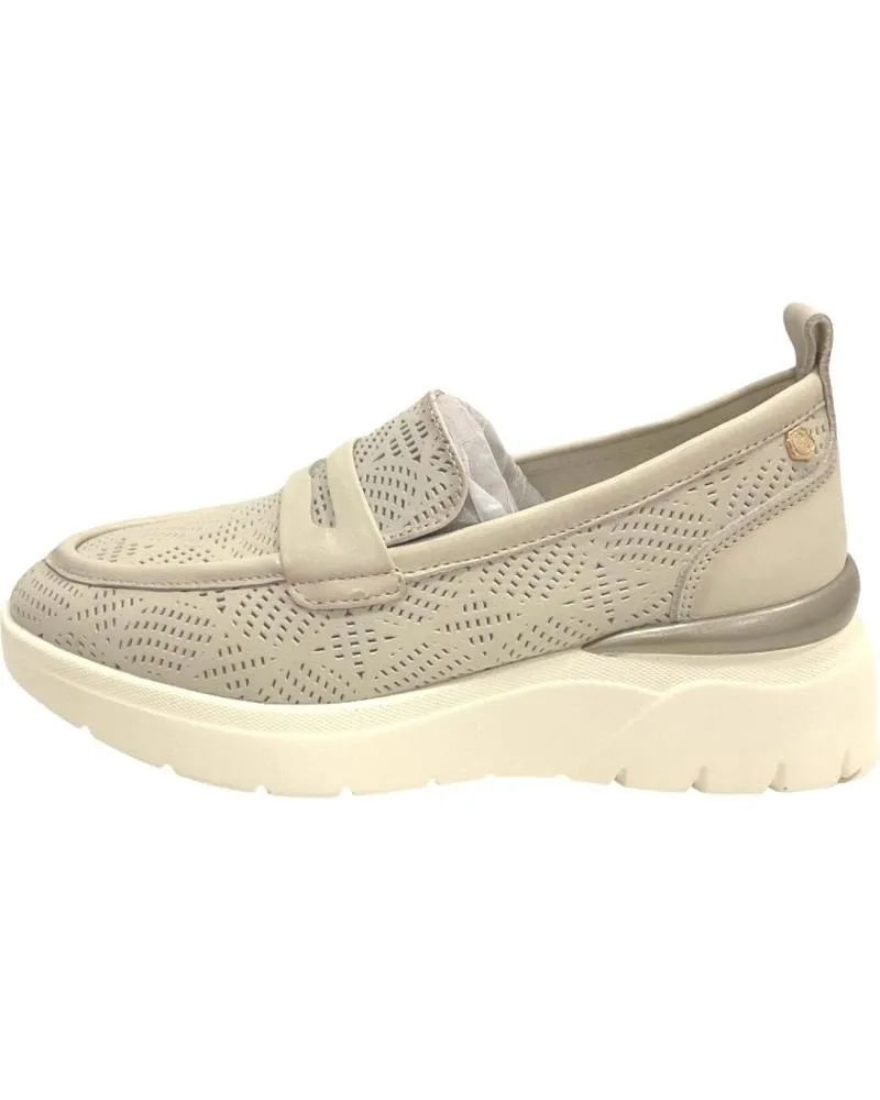 Mocasines de Mujer CARMELA MOCASINES PIEL BEIGE 01 PIEL HIELO