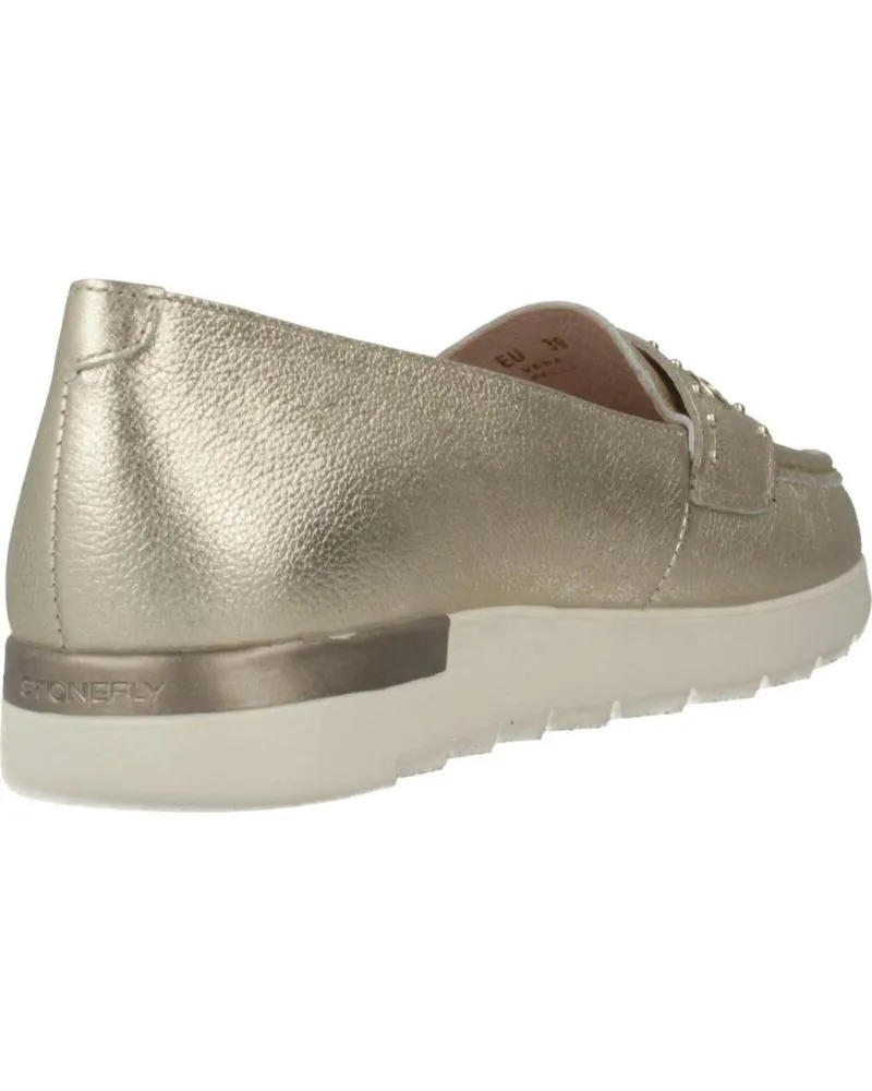 Mocasines de Mujer STONEFLY SARYN 3 LAMINATED LTH ORO