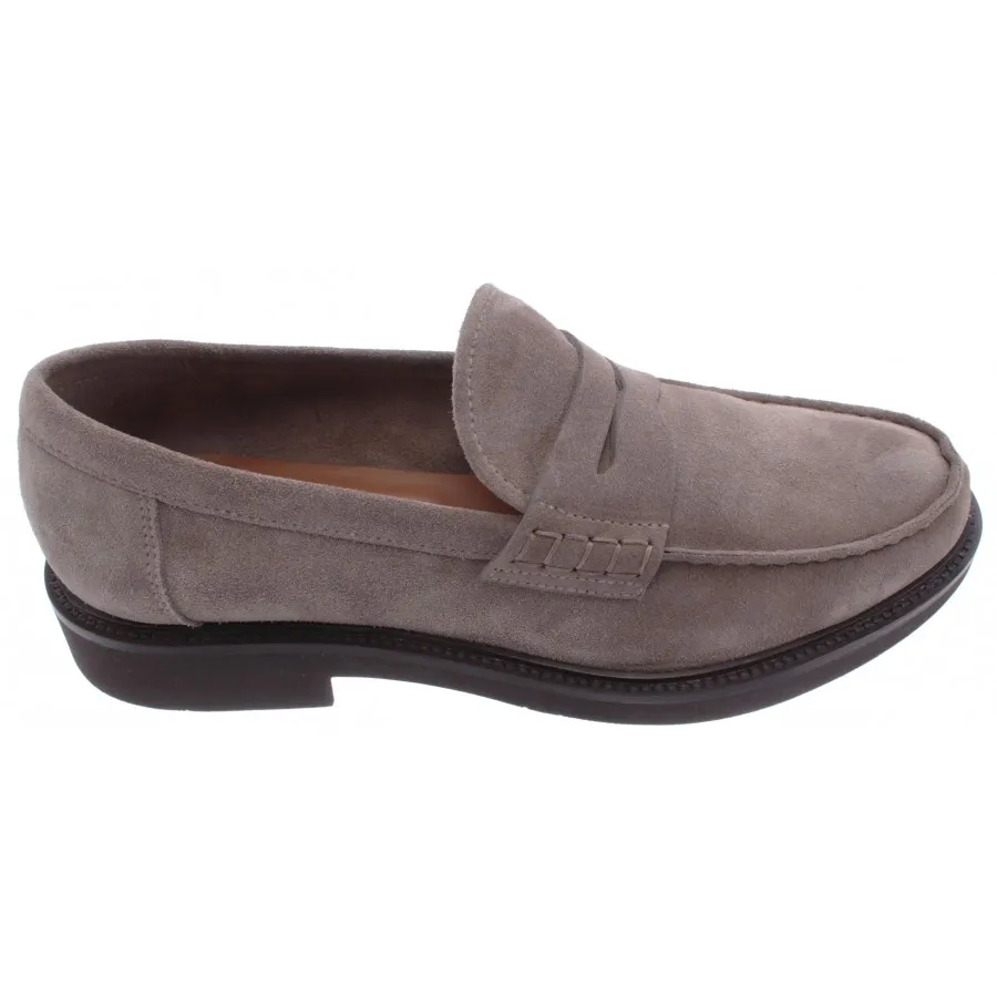 Mocasines Hombres DOUCAL'S Daino Taupe Gamuza Gris