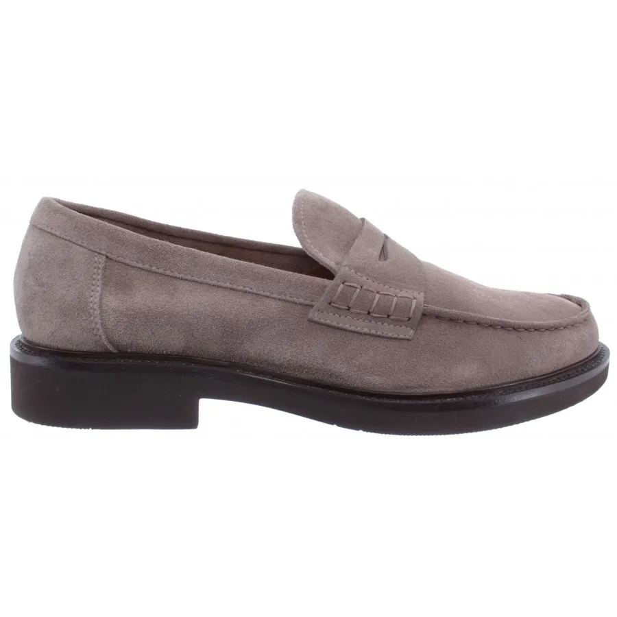 Mocasines Hombres DOUCAL'S Daino Taupe Gamuza Gris