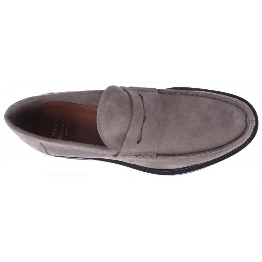 Mocasines Hombres DOUCAL'S Daino Taupe Gamuza Gris