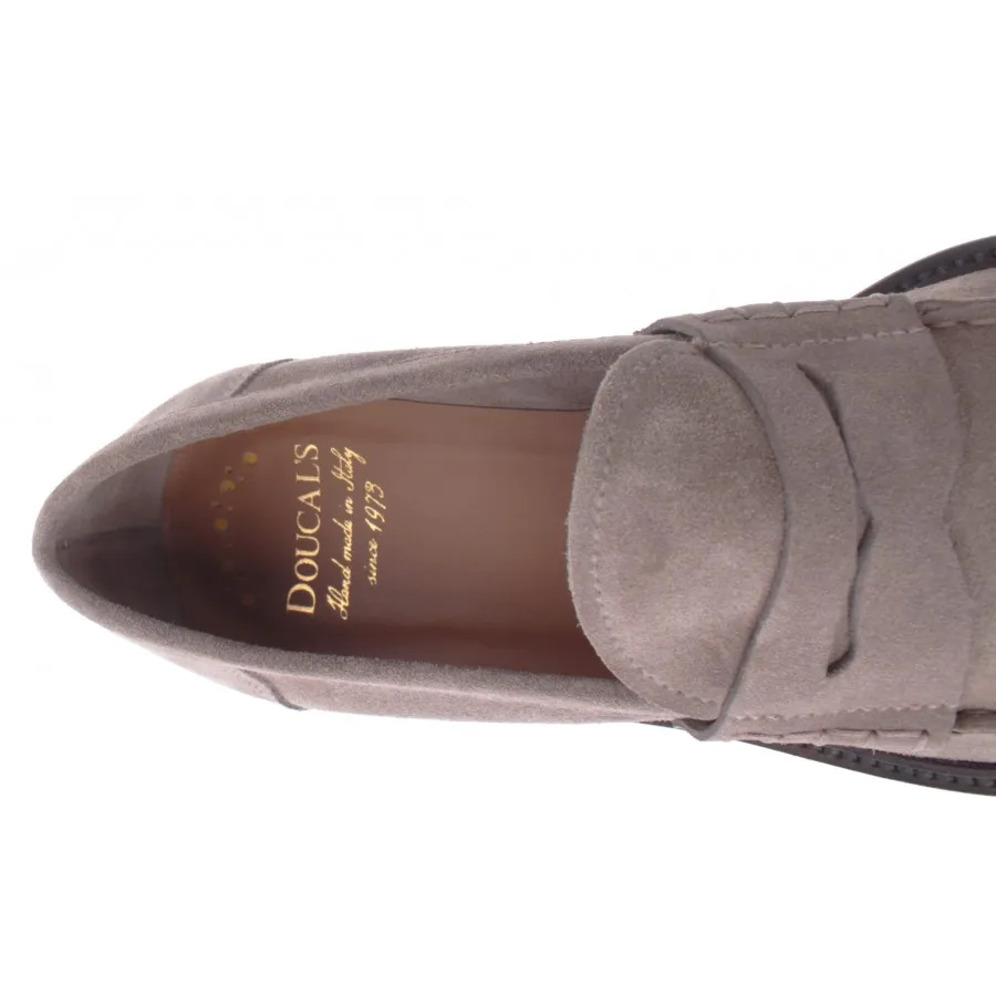 Mocasines Hombres DOUCAL'S Daino Taupe Gamuza Gris