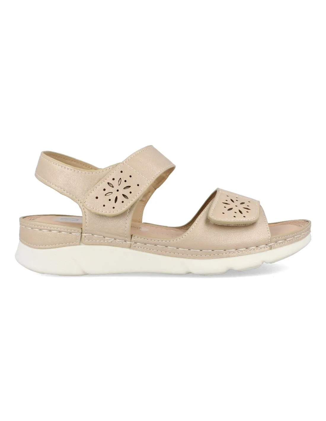 Mysoft - Sandalia Velcros Beige